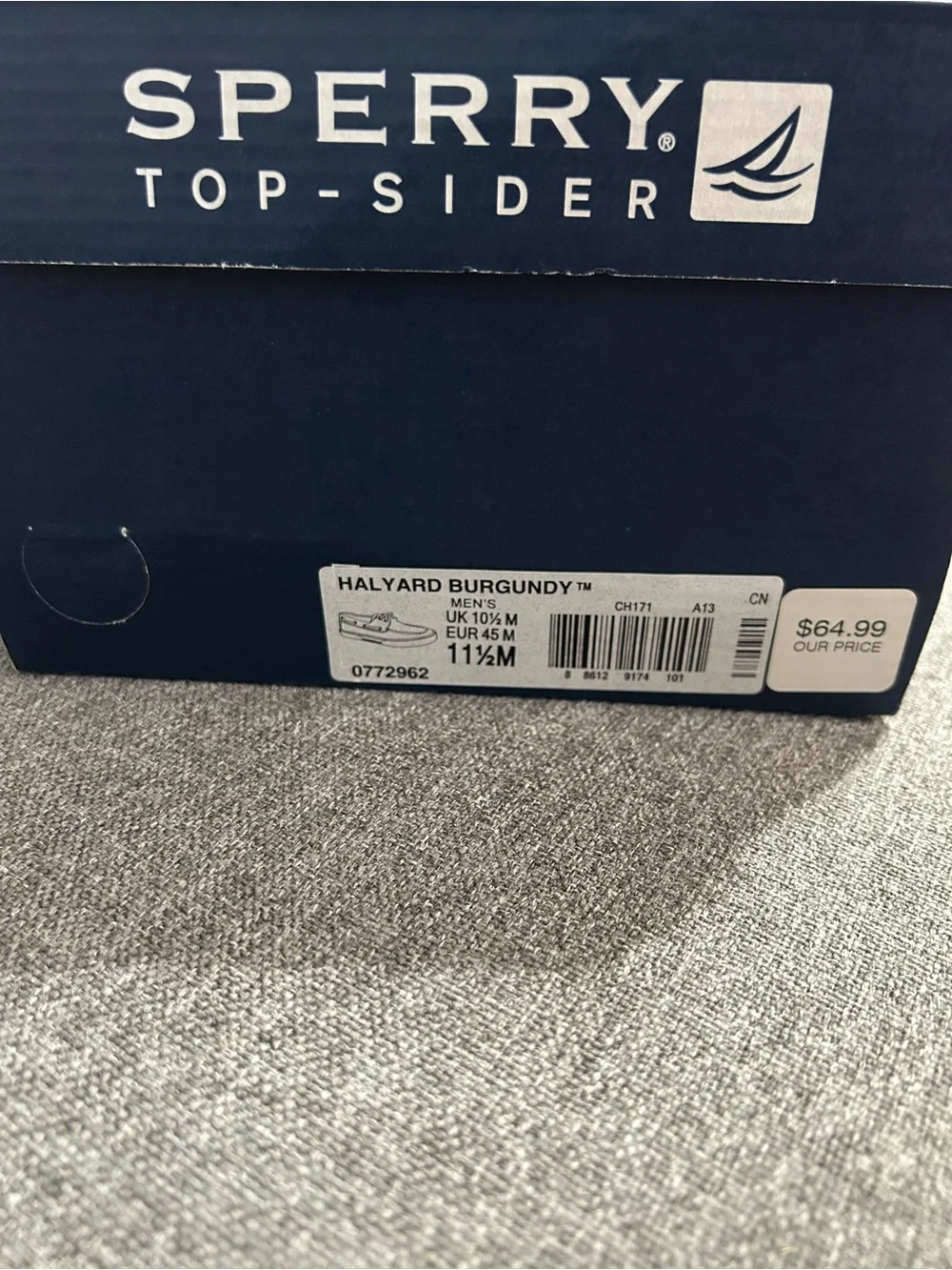 Sperry top -sider Men's Red Canvas Boat Shoes with White Laces